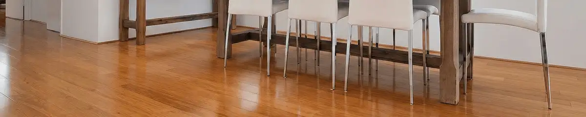 Professionally installed and refinished bamboo flooring in a residential home, showcasing smooth finish and natural wood tones in Charleston, SC