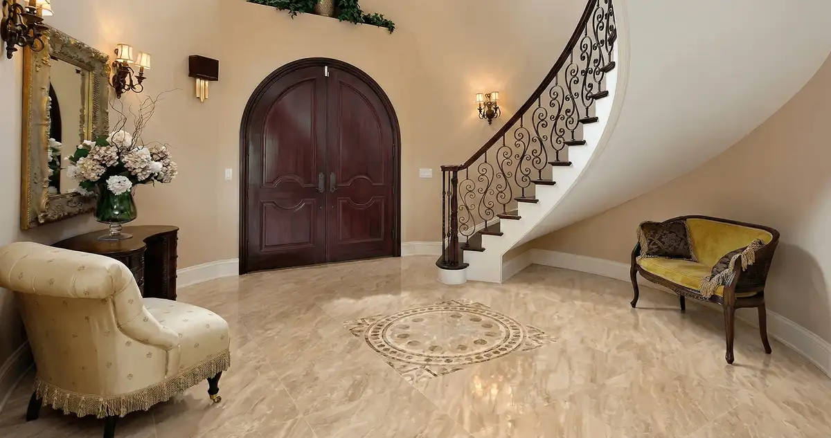 Entrance hall with professionally installed ceramic tile flooring in Charleston SC