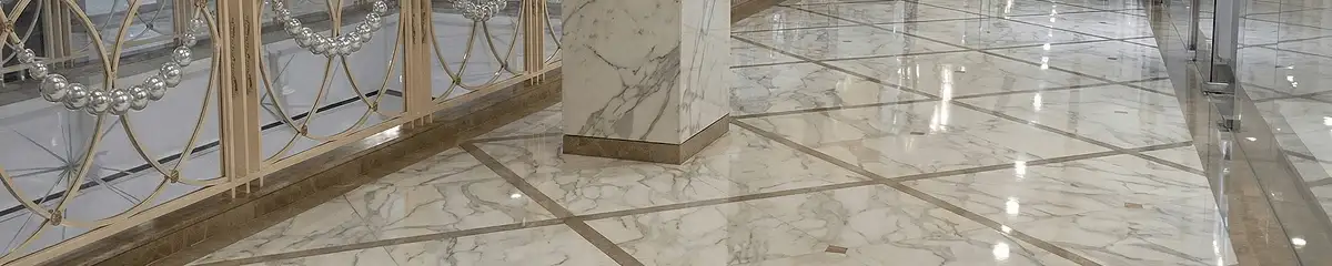Beautiful marble floor professionally installed in Charleston, SC