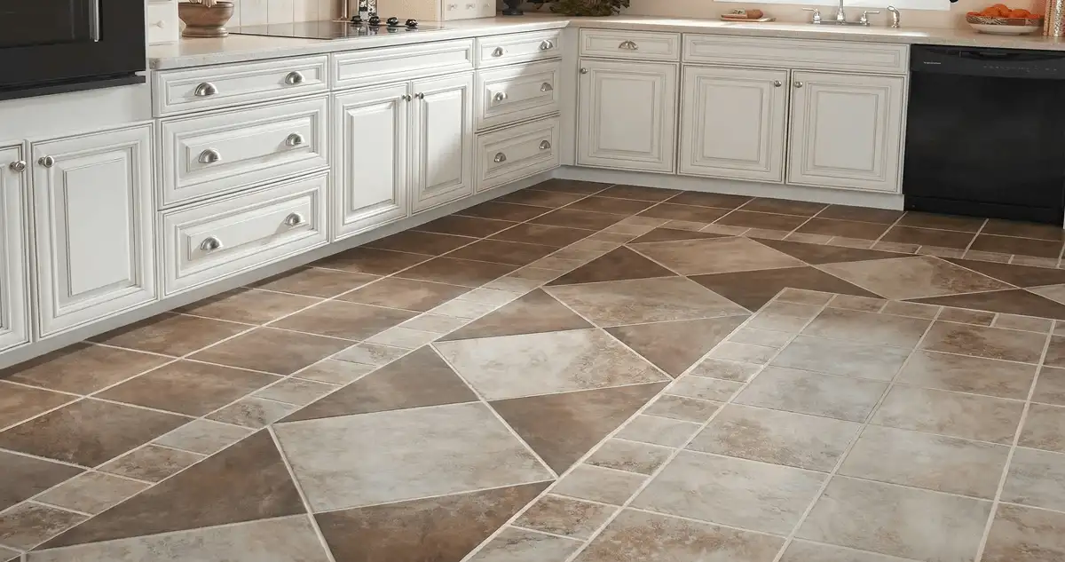 Kitchen with white cabinets and a professionally installed tile floor in Charleston, SC